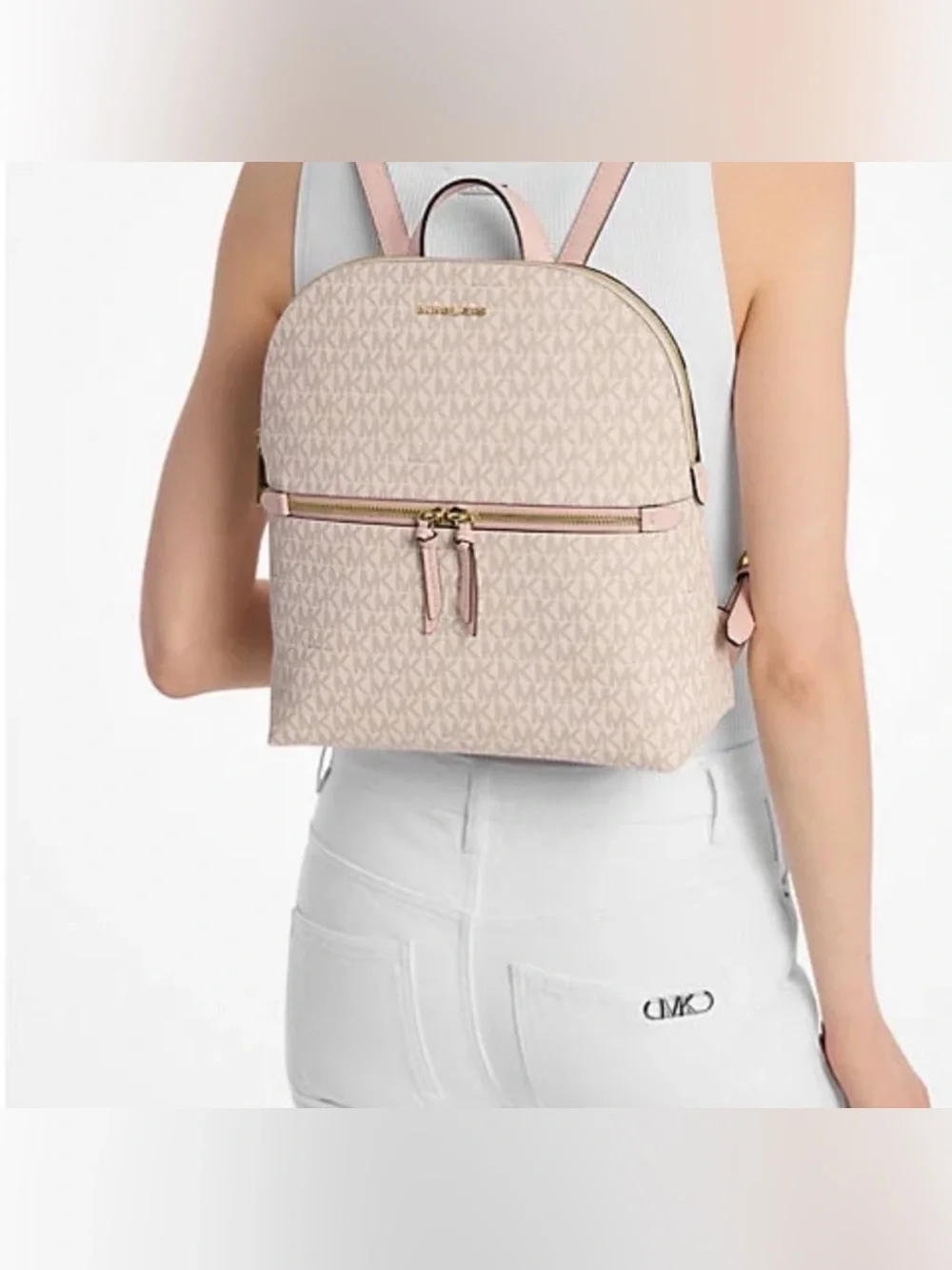 Michael Kors backpack logo